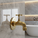 Handcrafted Moroccan Brass Faucet – Traditional Engraved Hammam