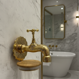 Handcrafted Moroccan Brass Faucet – Traditional Engraved Hammam