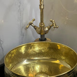 Custom Hammered Brass Sink – Vintage Bathroom Vessel with Antique Finish
