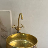 Custom Hammered Brass Sink – Vintage Bathroom Vessel with Antique Finish