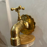 Handcrafted Moroccan Brass Faucet – Traditional Engraved Hammam
