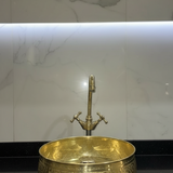 Custom Hammered Brass Sink – Vintage Bathroom Vessel with Antique Finish