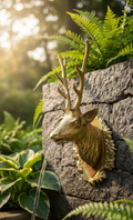 Handmade Moroccan Brass Deer Head Faucet – Luxury Antique Stag Water Spout – Fez Artisan Craft.