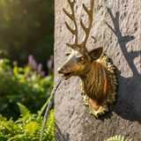 Handmade Moroccan Brass Deer Head Faucet – Luxury Antique Stag Water Spout – Fez Artisan Craft.