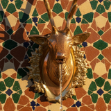 Handmade Moroccan Brass Deer Head Faucet – Luxury Antique Stag Water Spout – Fez Artisan Craft.