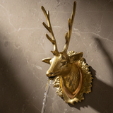 Handmade Moroccan Brass Deer Head Faucet – Luxury Antique Stag Water Spout – Fez Artisan Craft.