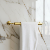 Unlacquered Brass Towel Rod Holder, Bathroom Hardware Towel Hanger, Bathroom Accessories.
