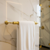 Unlacquered Brass Towel Rod Holder, Bathroom Hardware Towel Hanger, Bathroom Accessories.