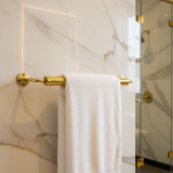 Unlacquered Brass Towel Rod Holder, Bathroom Hardware Towel Hanger, Bathroom Accessories.