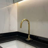 Heritage Gooseneck Kitchen Tap - Solid Unlacquered Brass .