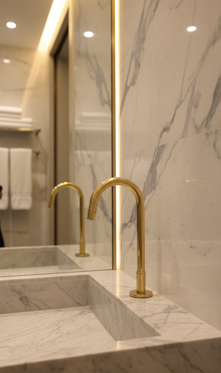 Heritage Gooseneck Kitchen Tap - Solid Unlacquered Brass .