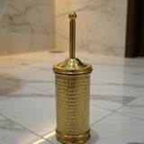 Handmade Engraved Brass Toilet Brush Holder – Luxury Bathroom Accessory