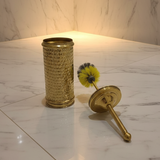 Handmade Engraved Brass Toilet Brush Holder – Luxury Bathroom Accessory