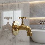 Handcrafted Moroccan Brass Faucet – Traditional Engraved Hammam