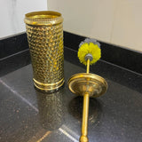 Handmade Engraved Brass Toilet Brush Holder – Luxury Bathroom Accessory