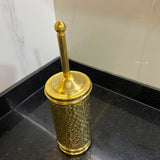 Handmade Engraved Brass Toilet Brush Holder – Luxury Bathroom Accessory