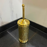 Handmade Engraved Brass Toilet Brush Holder – Luxury Bathroom Accessory