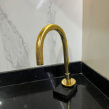 Heritage Gooseneck Kitchen Tap - Solid Unlacquered Brass .