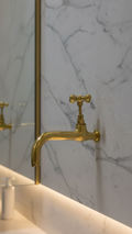 Handmade Unlacquered Brass Wall Mount Faucet – Moroccan Sand Cast Tap.