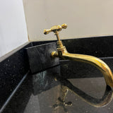 Handmade Unlacquered Brass Wall Mount Faucet – Moroccan Sand Cast Tap.